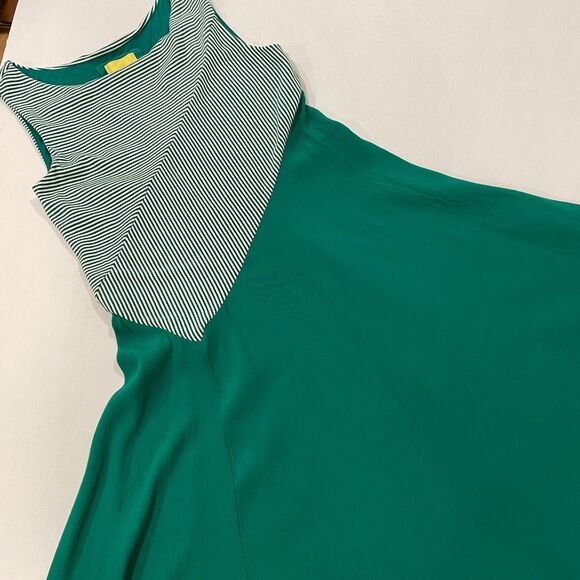 ~ Sm Anthropologie Maeve Dress Asymmetrical Cameron Green Striped Tank Boho - Picture 2 of 16